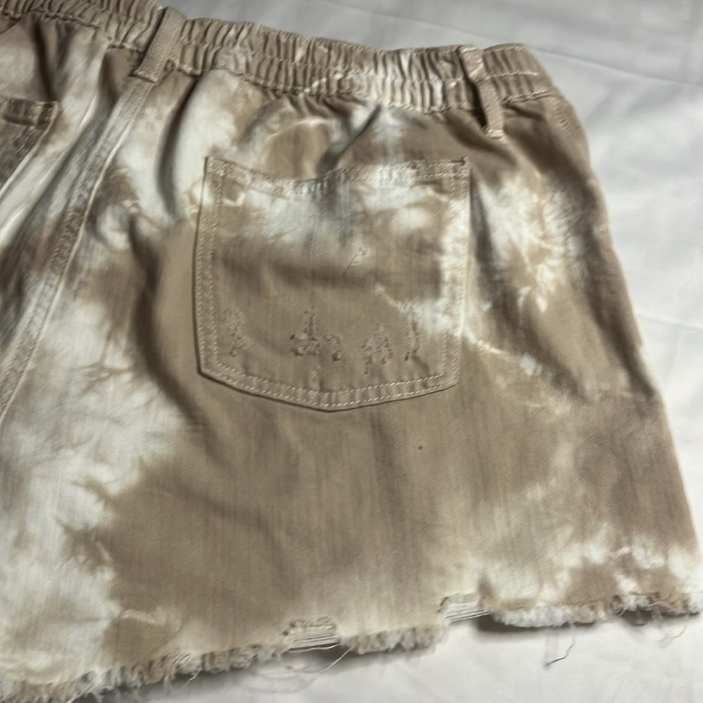 Aerie Tie Dyed Distressed Jean Shorts - Picture 2 of 11